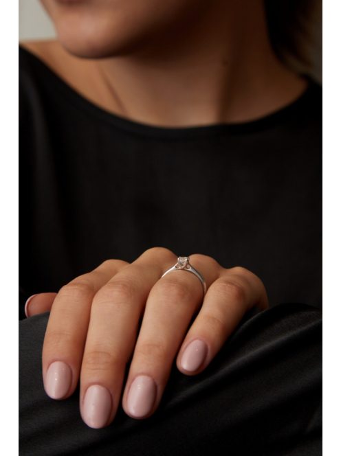Gyűrűguru eljegyzési gyűrű 0,3ct szintetikus gyémánttal BRK137 
