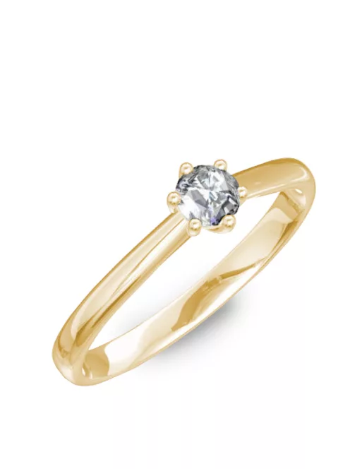 Gyűrűguru eljegyzési gyűrű 0.2ct I/SI gyémánttal BRK141 