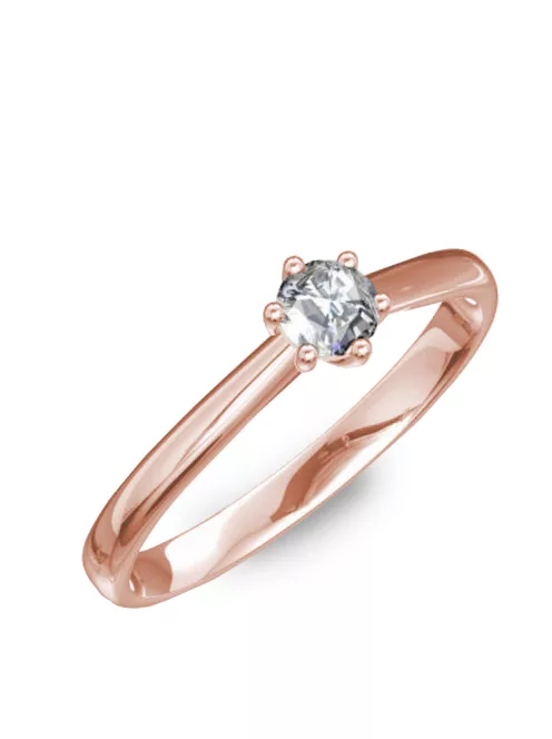 Gyűrűguru eljegyzési gyűrű 0.2ct I/SI gyémánttal BRK141 