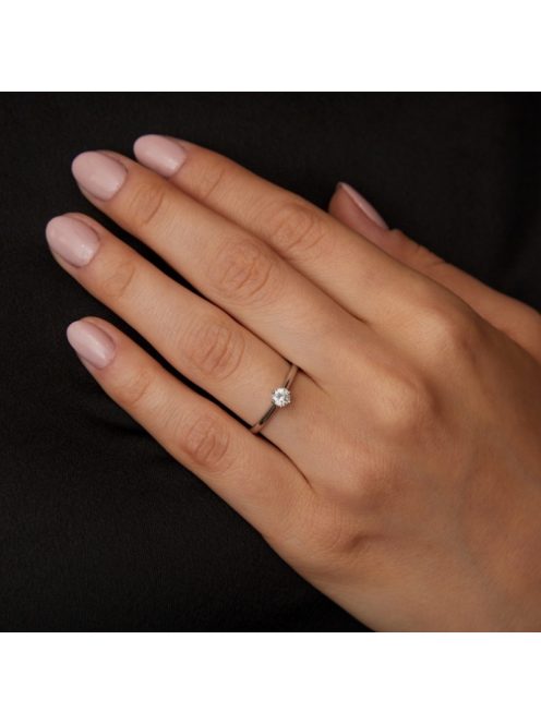 Gyűrűguru eljegyzési gyűrű 0.2ct H/SI gyémánttal BRK141 