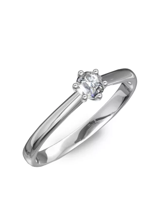 Gyűrűguru eljegyzési gyűrű 0.2ct szintetikus gyémánttal BRK141 