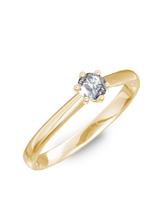 Gyűrűguru eljegyzési gyűrű 0.2ct szintetikus gyémánttal BRK141 