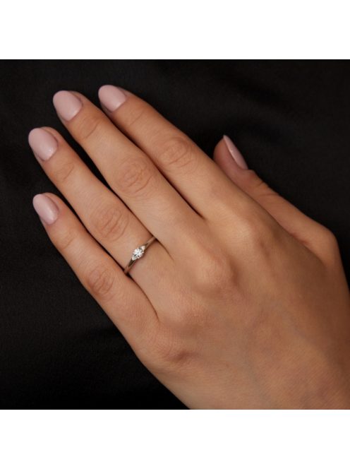 Gyűrűguru eljegyzési gyűrű 0.17ct szintetikus gyémánttal BRK 143  