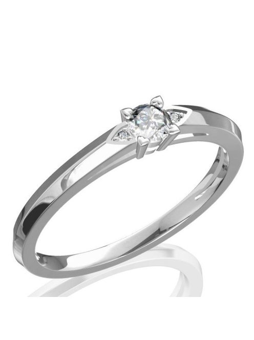 Gyűrűguru eljegyzési gyűrű 0.17ct szintetikus gyémánttal BRK 143  