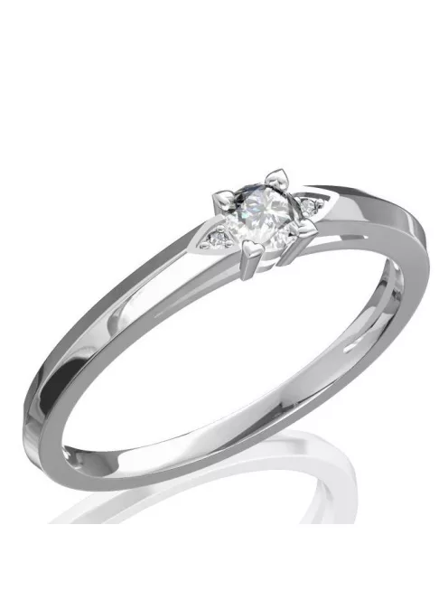 Gyűrűguru eljegyzési gyűrű 0.17ct szintetikus gyémánttal BRK 143  
