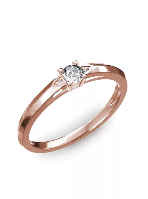 Gyűrűguru eljegyzési gyűrű 0.17ct I/SI gyémánttal BRK 143  