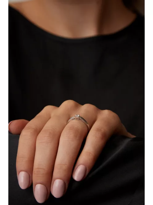 Gyűrűguru eljegyzési gyűrű 0.17ct I/SI gyémánttal BRK 143  