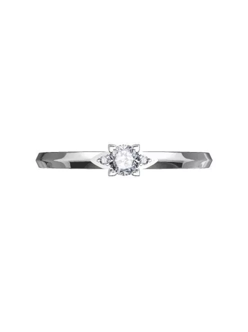 Gyűrűguru eljegyzési gyűrű 0.17ct I/SI gyémánttal BRK 143  