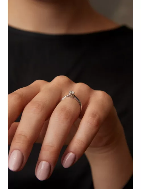 Gyűrűguru eljegyzési gyűrű 0.1ct I/SI gyémánttal BRK 147  