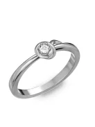 Gyűrűguru eljegyzési gyűrű 0.1ct szintetikus gyémánttal BRK166 
