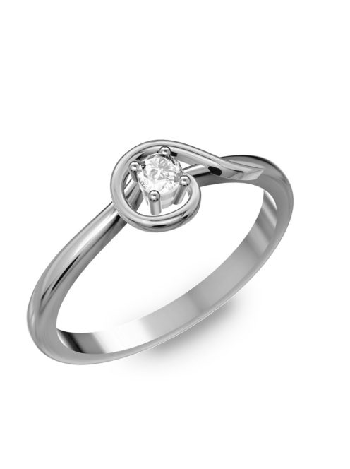 Gyűrűguru eljegyzési gyűrű 0.1ct szintetikus gyémánttal BRK168 
