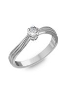 Gyűrűguru eljegyzési gyűrű 0,1ct szintetikus gyémánttal BRK170  