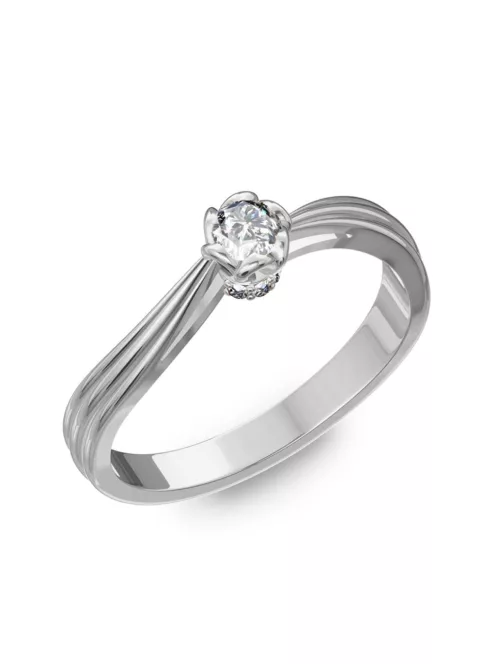 Gyűrűguru eljegyzési gyűrű 0,1ct szintetikus gyémánttal BRK170  