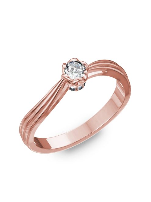 Gyűrűguru eljegyzési gyűrű 0,1ct szintetikus gyémánttal BRK170  