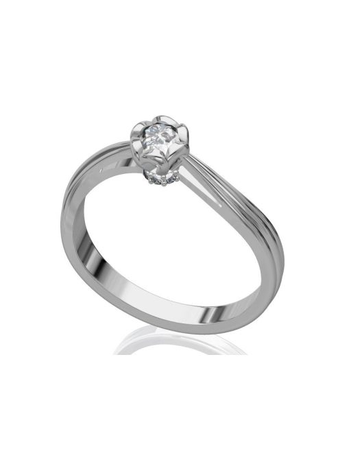 Gyűrűguru eljegyzési gyűrű 0,1ct szintetikus gyémánttal BRK170  