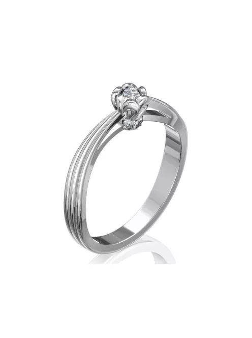 Gyűrűguru eljegyzési gyűrű 0,1ct szintetikus gyémánttal BRK170  