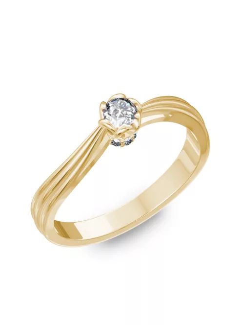 Gyűrűguru eljegyzési gyűrű 0,1ct I/SI gyémánttal BRK170  