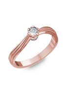 Gyűrűguru eljegyzési gyűrű 0,1ct H/SI gyémánttal BRK170  