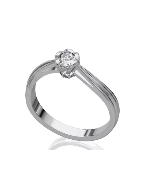 Gyűrűguru eljegyzési gyűrű 0,1ct I/SI gyémánttal BRK170  