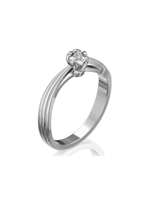 Gyűrűguru eljegyzési gyűrű 0,1ct H/SI gyémánttal BRK170  