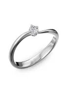 Gyűrűguru eljegyzési gyűrű 0.1ct szintetikus gyémánttal BRK171 