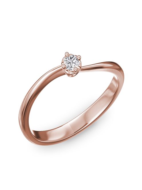 Gyűrűguru eljegyzési gyűrű 0.1ct szintetikus gyémánttal BRK171 