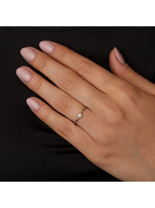 Gyűrűguru eljegyzési gyűrű 0.1ct H/SI gyémánttal BRK171 