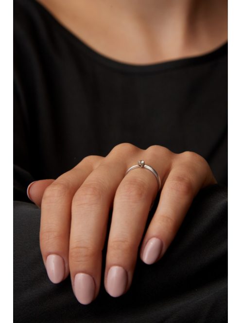 Gyűrűguru eljegyzési gyűrű 0.1ct H/SI gyémánttal BRK171 