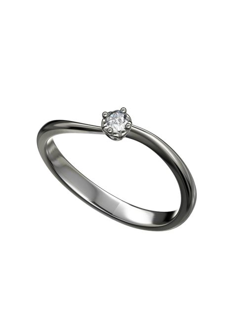 Gyűrűguru eljegyzési gyűrű 0.1ct H/SI gyémánttal BRK171 