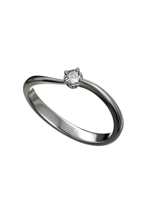 Gyűrűguru eljegyzési gyűrű 0.1ct I/SI gyémánttal BRK171 
