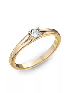   Gyűrűguru eljegyzési gyűrű 0.1ct I/SI gyémánttal BRK173 