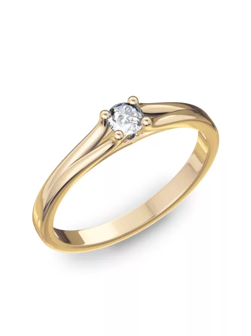 Gyűrűguru eljegyzési gyűrű 0.1ct I/SI gyémánttal BRK173 