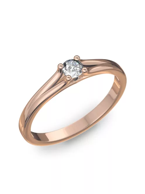 Gyűrűguru eljegyzési gyűrű 0.1ct I/SI gyémánttal BRK173 