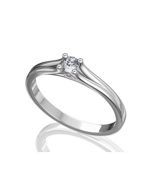 Gyűrűguru eljegyzési gyűrű 0.1ct H/SI gyémánttal BRK173 