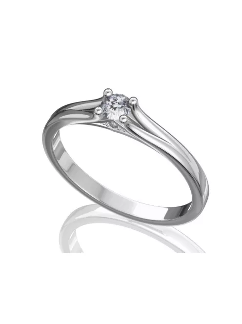 Gyűrűguru eljegyzési gyűrű 0.1ct I/SI gyémánttal BRK173 