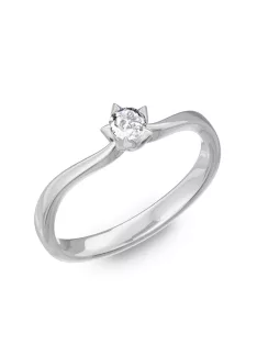   Gyűrűguru eljegyzési gyűrű 0,1ct I/SI gyémánttal BRK174  
