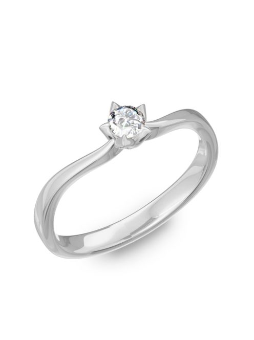Gyűrűguru eljegyzési gyűrű 0,1ct H/SI gyémánttal BRK174  