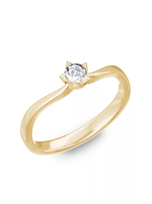 Gyűrűguru eljegyzési gyűrű 0,1ct I/SI gyémánttal BRK174  
