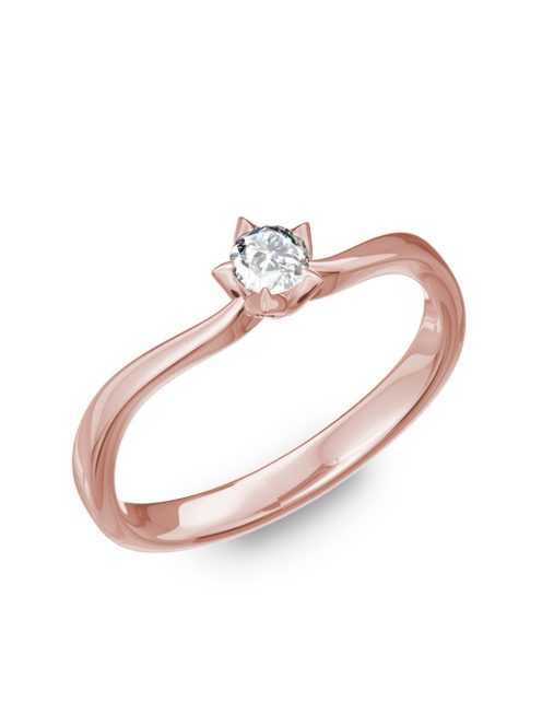 Gyűrűguru eljegyzési gyűrű 0,1ct H/SI gyémánttal BRK174  