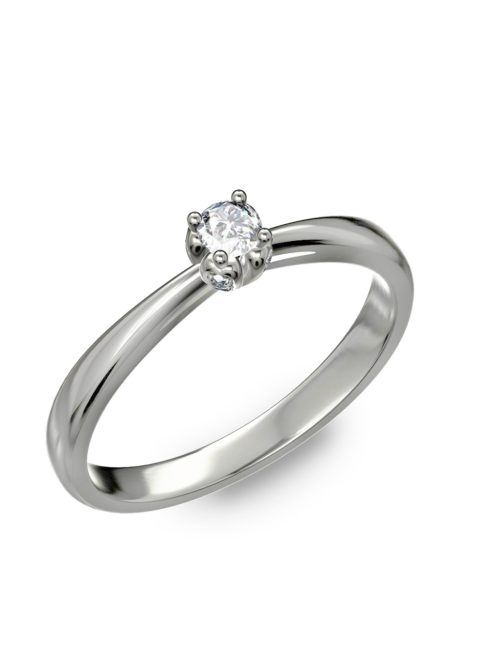 Gyűrűguru eljegyzési gyűrű 0,1ct H/SI gyémánttal BRK175  
