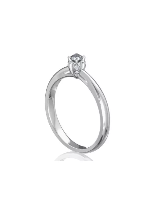 Gyűrűguru eljegyzési gyűrű 0,1ct I/SI gyémánttal BRK175  