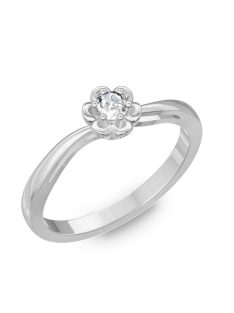   Gyűrűguru eljegyzési gyűrű 0,1ct szintetikus gyémánttal BRK176  