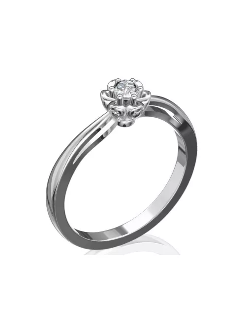 Gyűrűguru eljegyzési gyűrű 0,1ct szintetikus gyémánttal BRK176  