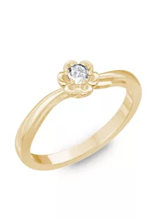   Gyűrűguru eljegyzési gyűrű 0,1ct I/SI gyémánttal BRK176  