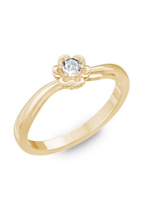 Gyűrűguru eljegyzési gyűrű 0,1ct H/SI gyémánttal BRK176  