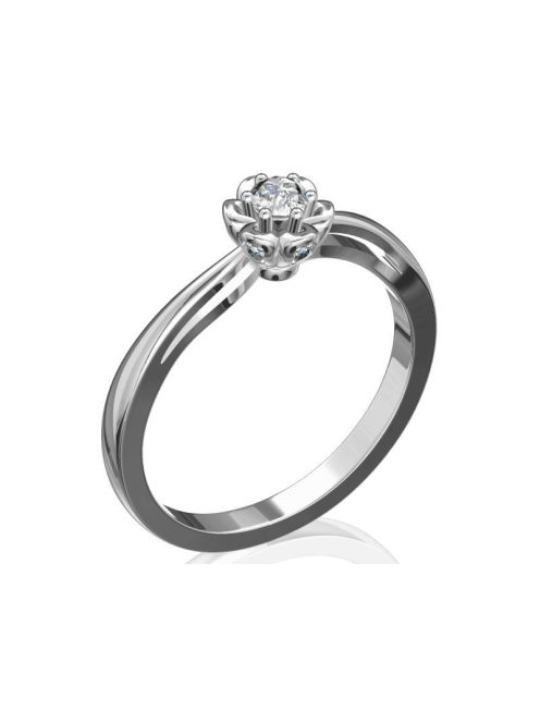 Gyűrűguru eljegyzési gyűrű 0,1ct H/SI gyémánttal BRK176  