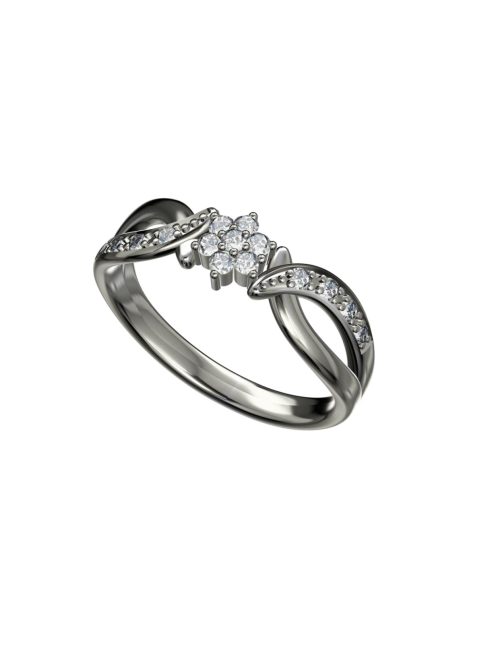 Gyűrűguru eljegyzési gyűrű szintetikus gyémánttal BRK179 