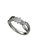 Gyűrűguru eljegyzési gyűrű H/SI gyémánttal BRK179 