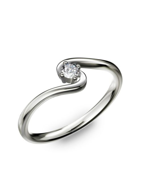 Gyűrűguru eljegyzési gyűrű 0.1ct szintetikus gyémánttal BRK182  