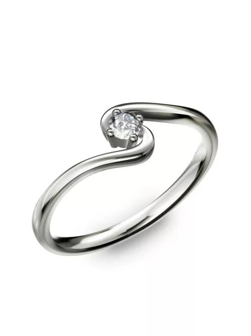 Gyűrűguru eljegyzési gyűrű 0.1ct szintetikus gyémánttal BRK182  